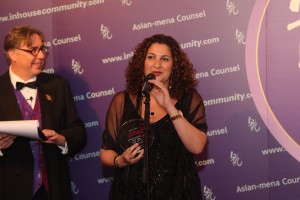 Middle Eastern Legal Team of the Year: Cherine Ghali of Dubai Group with Patrick Dransfield of the In-House Community