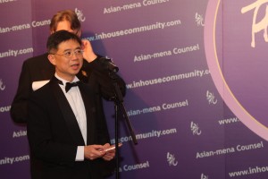 International Legal Team of the Year - Middle East: Geordie Toh collects the award on behalf of Cisco Capital