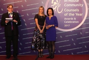 Business Integration Winner: Nike Sports (China) – Danchi Wang of Jun He (right) receives the award on behalf of Nike